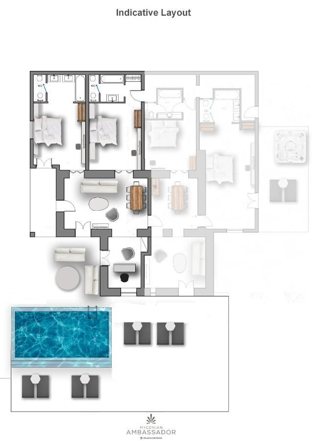 Myconian Ambassador Relais&Chateaux Platys Gialos  Bagian luar foto